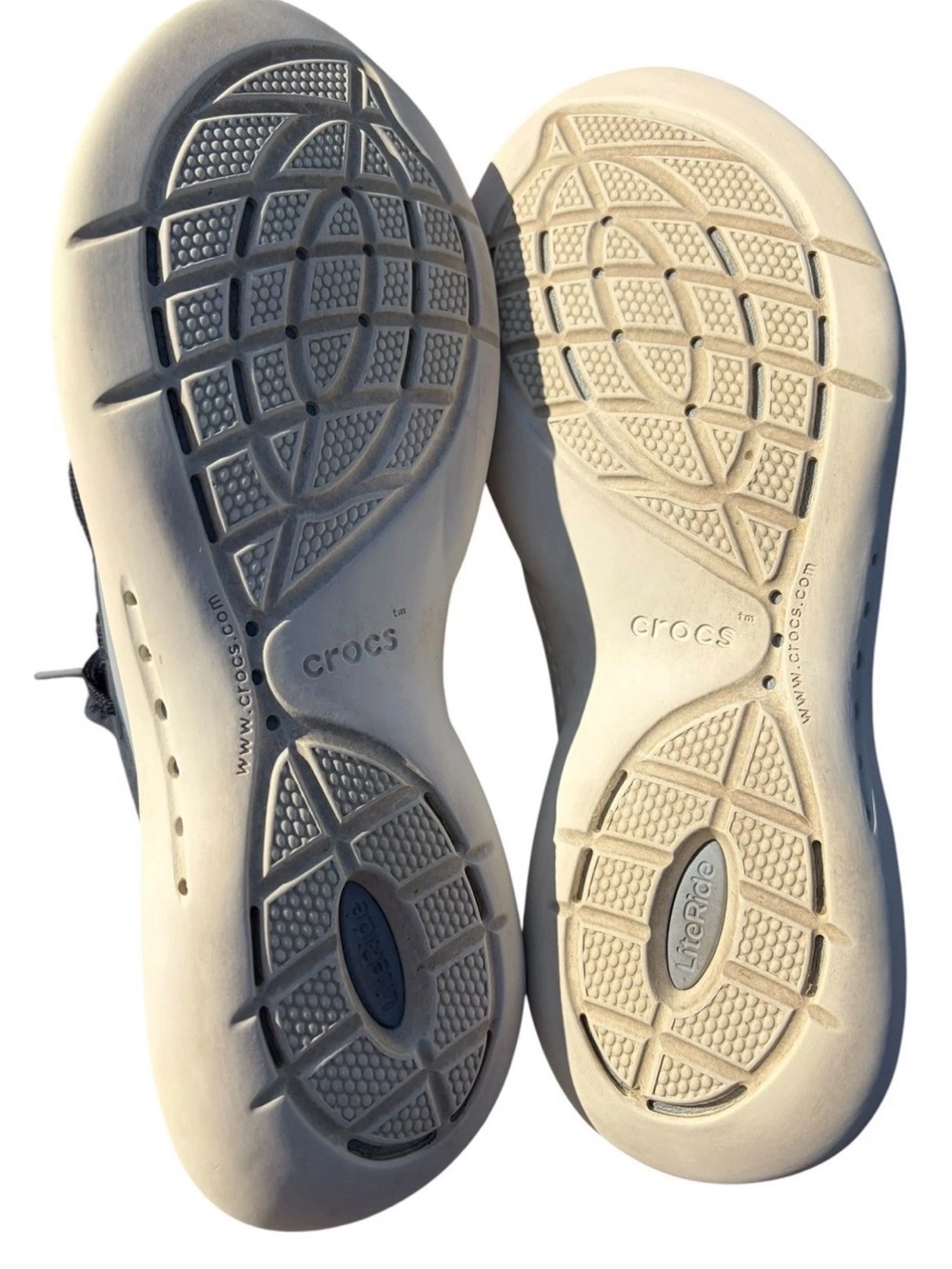 Crocs Literide Pacer navy and blue-grey lightweight sneakers Sz 7 - Picture 3 of 9